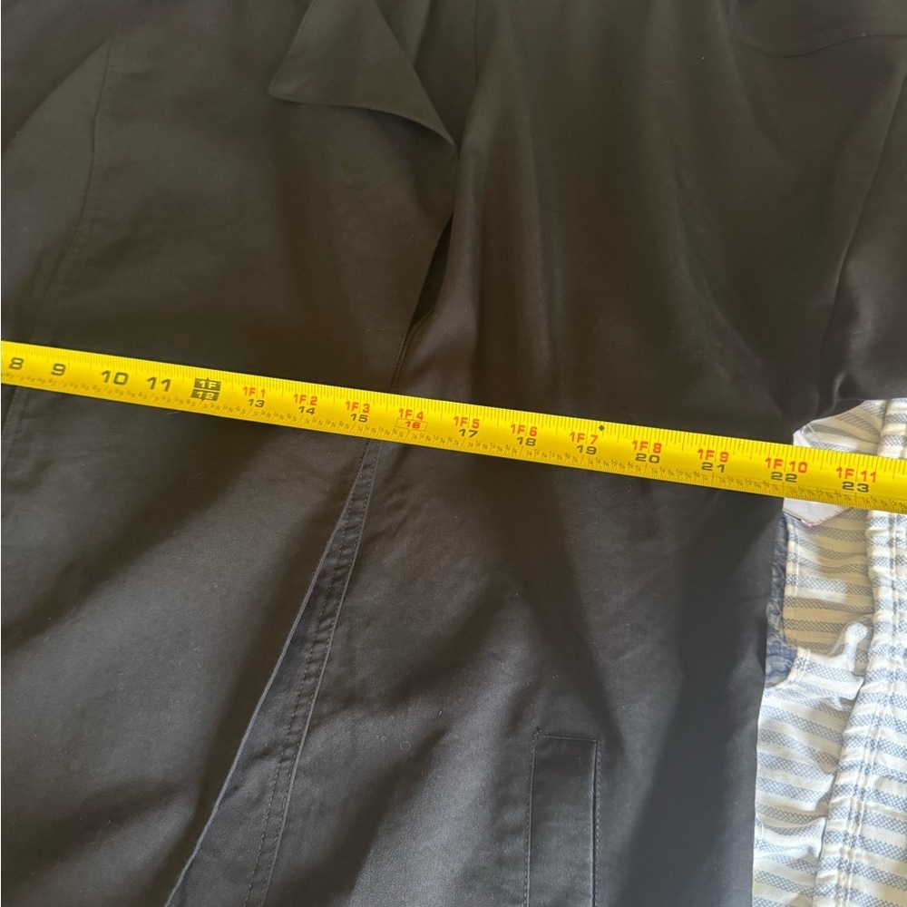 Women's Black Open Front Jacket - Picture 3 of 7